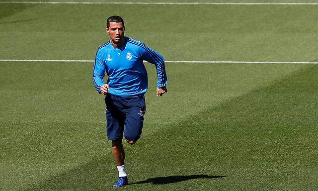 Real Madrid´s Cristiano Ronaldo during training
