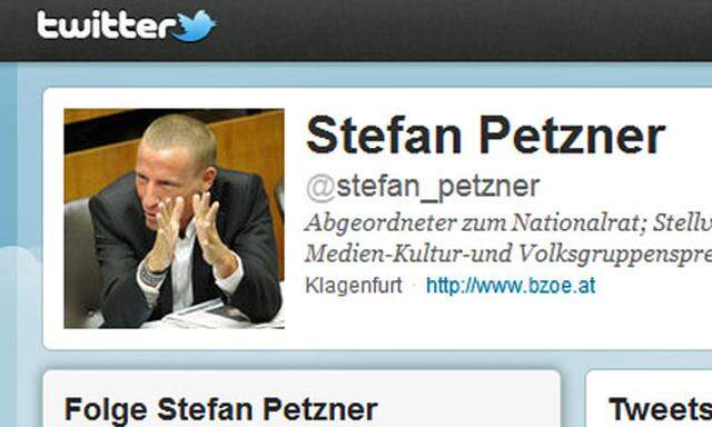 Ausrutscher Woche Petzner twittert