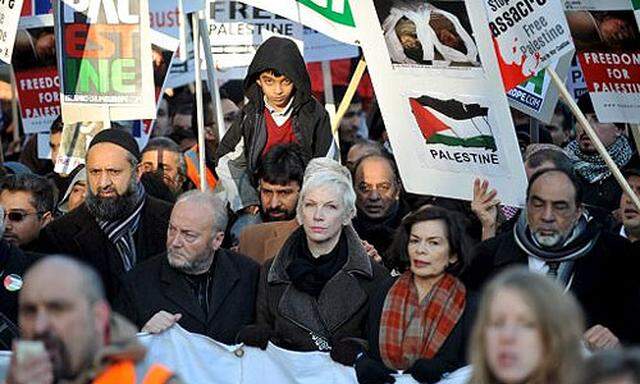 Demonstration gegen die israelische Militäroffensive in London.