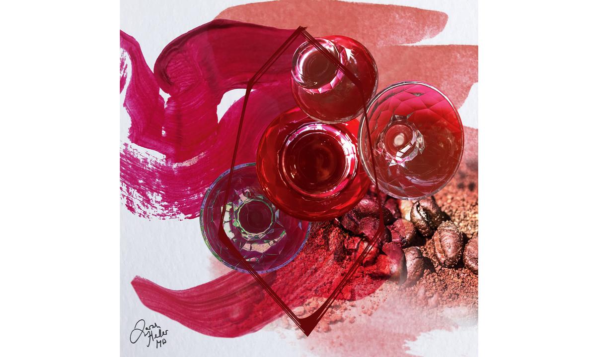 „Castello di Ama Chianti Classico 2014". Kräutrig eingefasst, herbe Kirschen, ein Hauch Kaffee.
