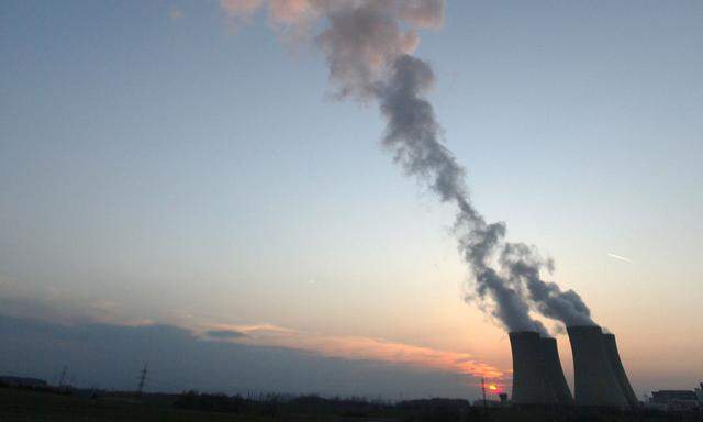 Steam billows from the cooling towers of the Temelin nuclear power plant near the South Bohemian city of Tyn nad Vltavou