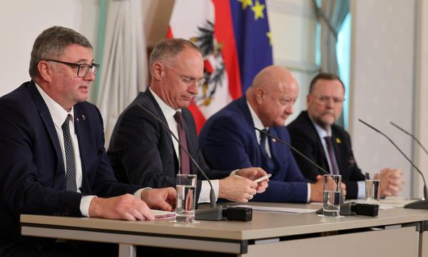  Christian Stocker, Gerhard Karner, Josef Schellhorn und Jörg Leichtfried