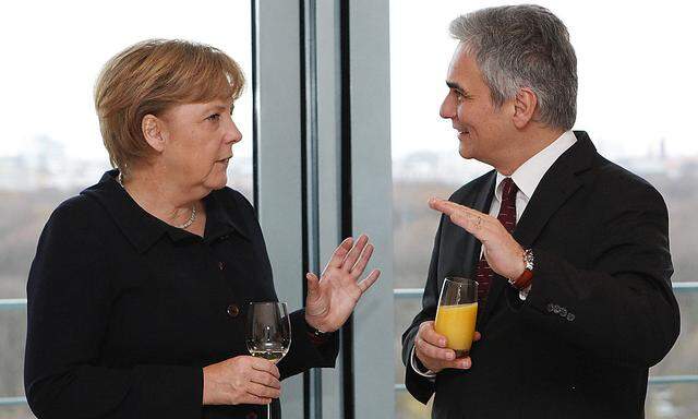 Angela Merkel und Werner Faymann auf einem Archivbild