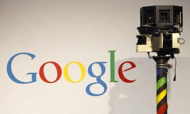 A camera used for Google street view is pictured at the CeBIT computer fair in Hanover