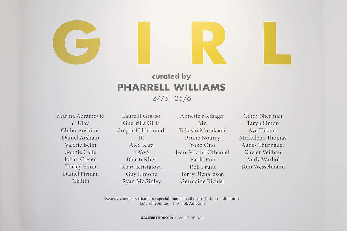 "Girl", curated by Pharrell Williams läuft noch bis zum 25. Juni 2014 in der Galerie Perrotin, 76 Rue de Turenne, 75003 Paris, Frankreich.