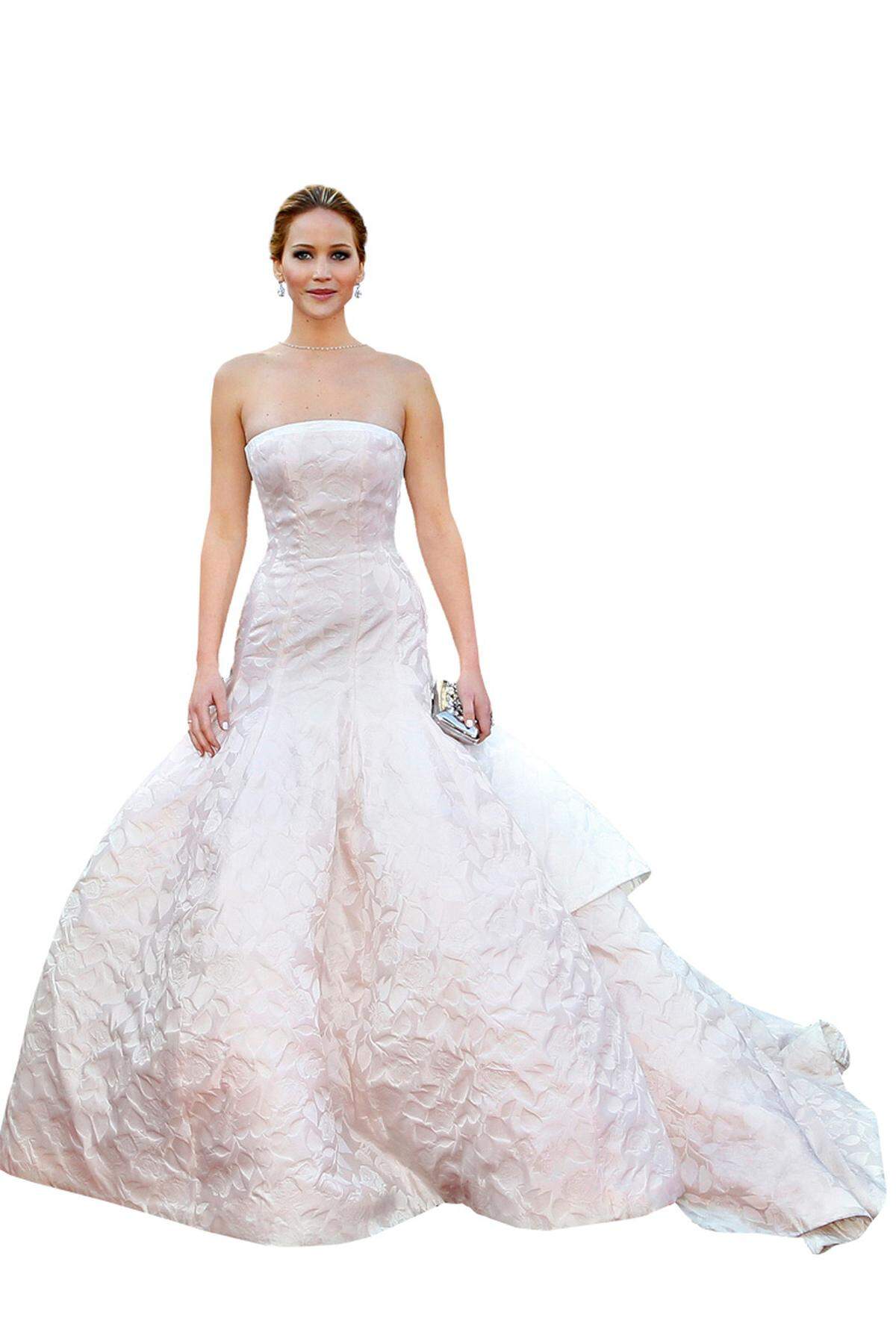 Jennifer Lawrence, Beste Hauptdarstellerin 2013, in einem Kleid von Christian Dior Couture.