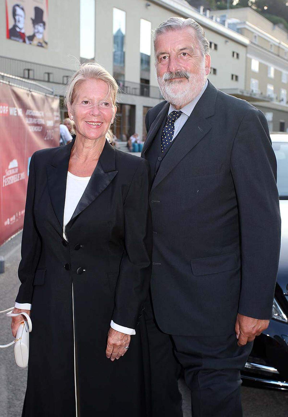 Schauspielerin Christiane Hörbiger mit ihrem Lebensgefährten Gerhard Tötschinger.