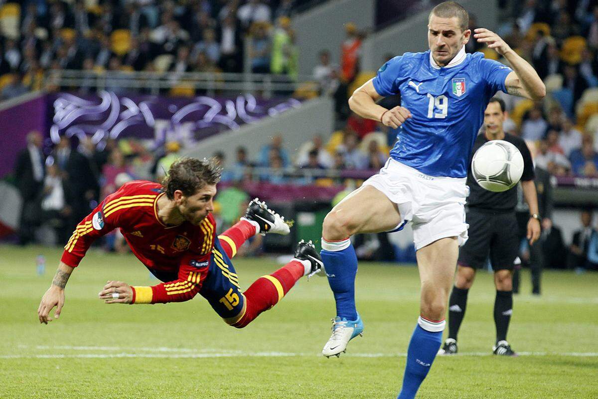 Nach der Pause hatten die Italiener Glück, dass ein Handspiel von Bonucci nicht mit dem fälligen Elfmeter bestraft wurde.