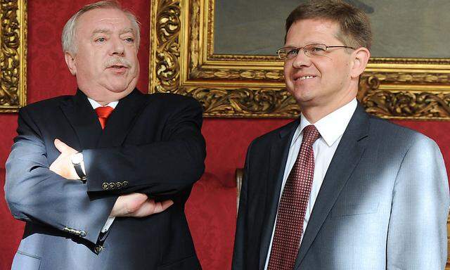 Ein Bild aus anderen Zeiten. Im Jahr 2008 übernahm Christian Deutsch die Parteigeschäftsführung der Wiener SPÖ untermanager der Wiener SPÖ unter Bürgermeister Michael Häupl (li.).