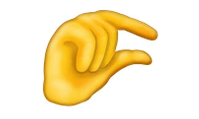 Neue Emojis: Die kneifende Hand lässt sich als Zeichen für „ein bisschen“ verstehen. Oder als „Small-dick-Emoji“.