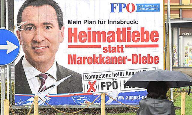 GEMEINDERATSWAHLEN TIROL: Das umstrittene FPÖ-PLAKAT