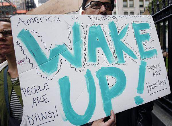 Weitere Bilder von den Protesten in New York.