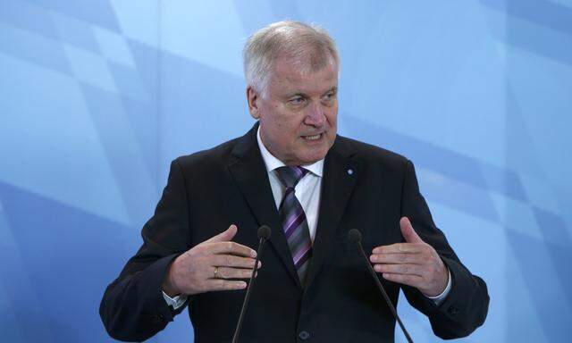 Bavarian state Premier Seehofer addresses news conference in Munich