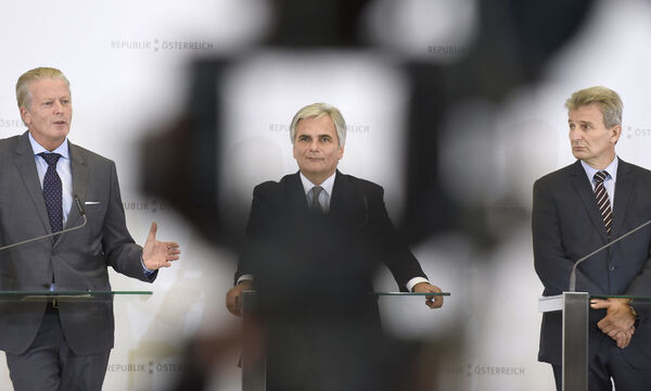 REGIERUNGSKLAUSUR IN SCHLADMING: PK FAYMANN/MITTERLEHNER/FOGLAR