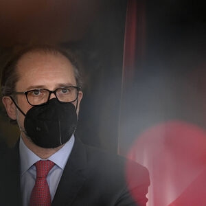 Austrian foreign minister Alexander Schallenberg speaks during a press conference on latest bilateral and EU affairs af