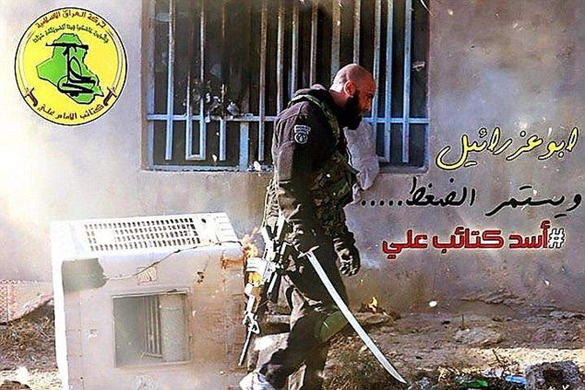 Abu Azrael wird seit Monaten vor allem von Online-Medien und sozialen Plattformen mit schiitischem bzw. iranischem Bezug zu einer Art "Rambo" hochstilisiert.