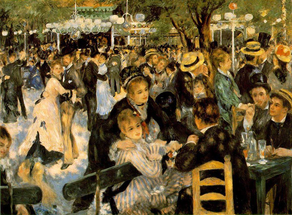 Das Gemälde des französischen Malers Pierre-Auguste Renoir aus dem Jahre 1876, das Menschen im Pariser Bezirk Montmartre zeigt, liegt erzielte bei Sotheby's in New York 1990 den stolzen Preis von 78,1 Millionen Dollar.