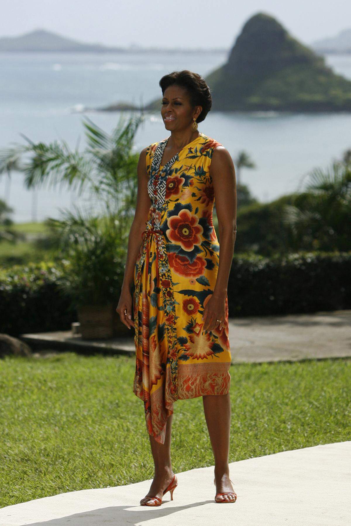 Aloha! In den Weihnachtsferien passte sich Michelle Obama den Muster-Vorlieben der Hawaiianer an.