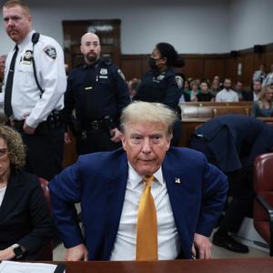 Ex-US-Präsident Donald Trump hörte am 7. Mai der Aussage von Stormy Daniels vor Gericht in New York City.