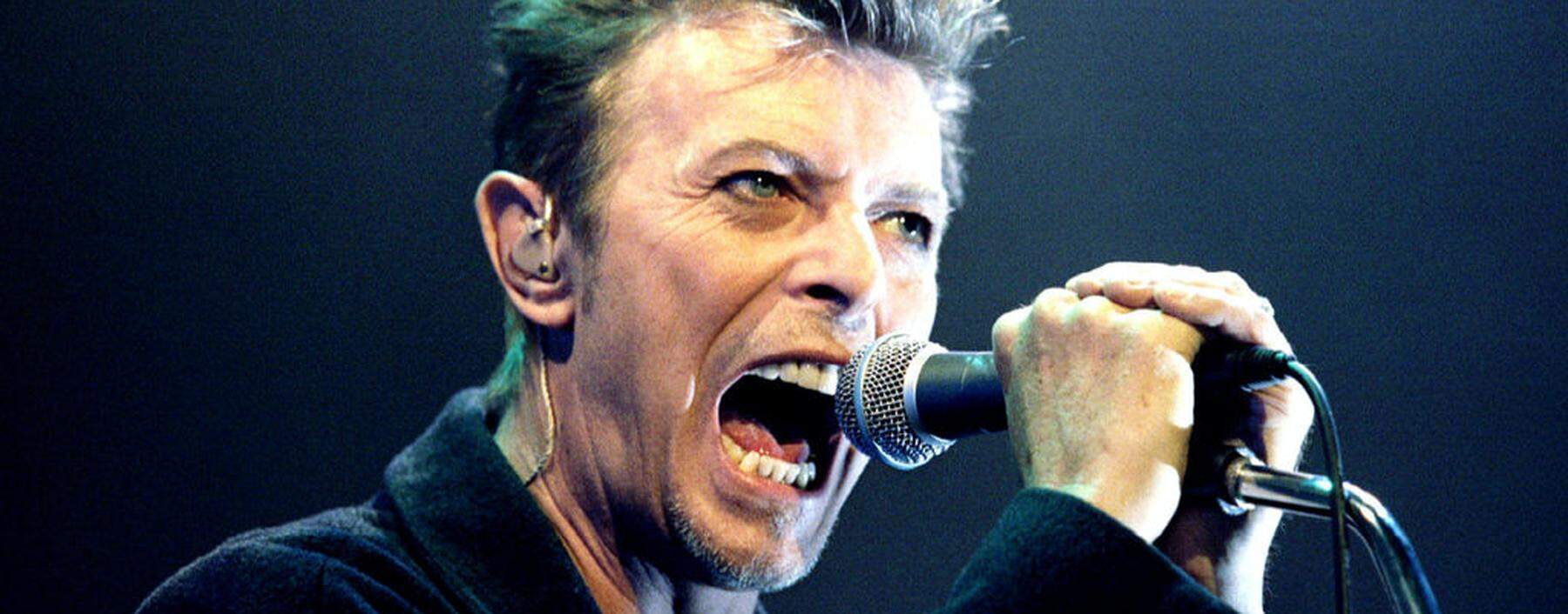 File photo of David Bowie performing during a concert in Vienna