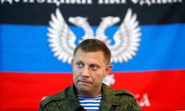 FILE PHOTO: Prime Minister of the self proclaimed 'Donetsk People's Republic' Zakharchenko attends a news conference in Donetsk
