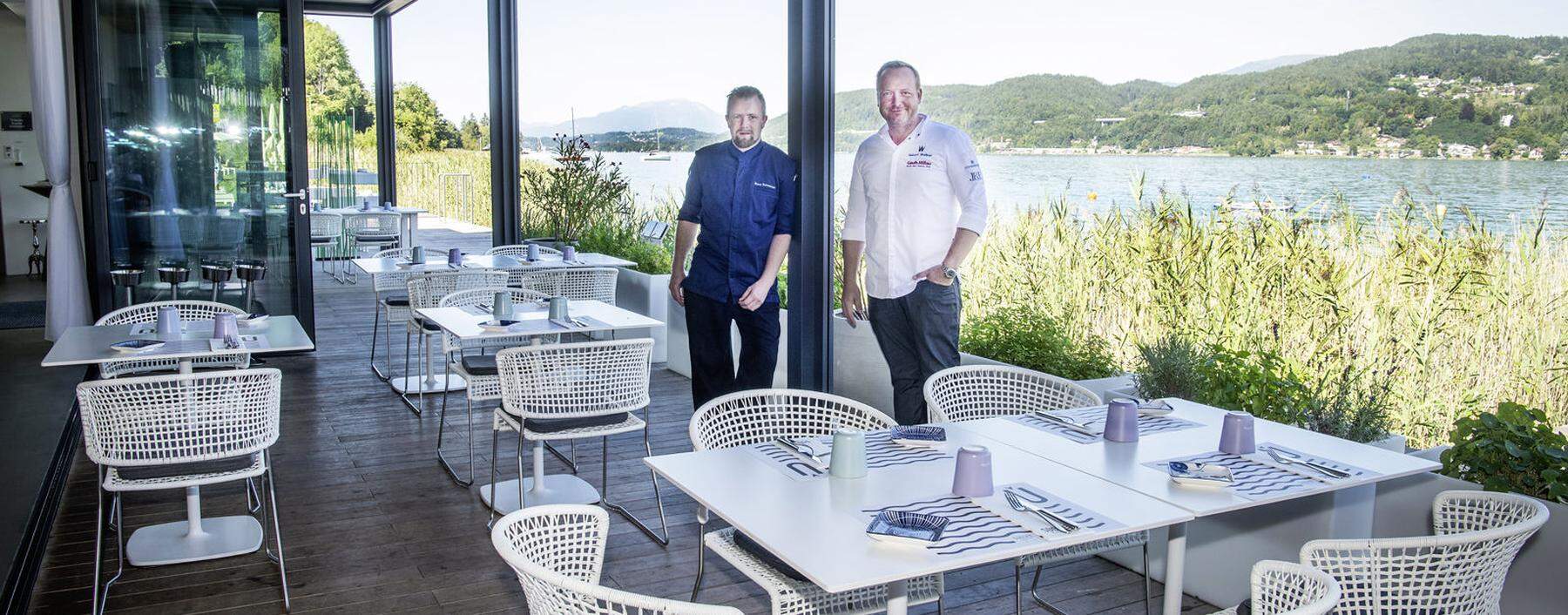 Küchenchef Marco Rabensteiner (links) und Hubert Wallner im hübschen Bistro Südsee.