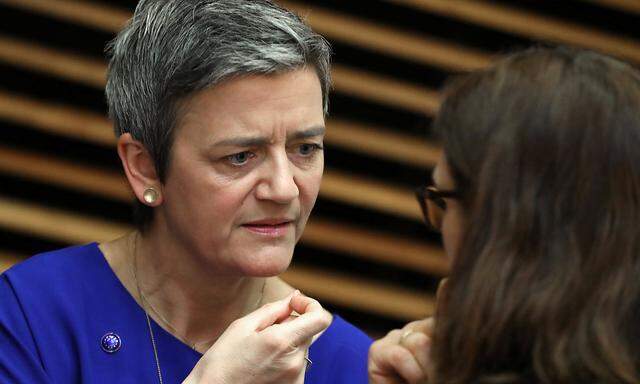 European Competition Commissioner Margrethe Vestager attends the weekly College of Commissioners meeting in Brussels