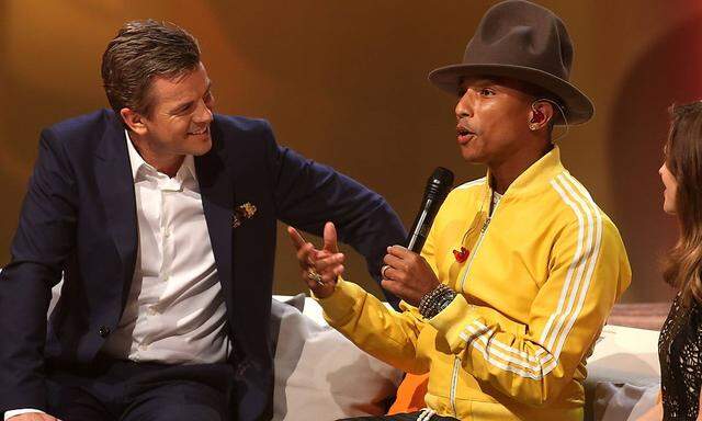 Markus Lanz und Pharrell Williams