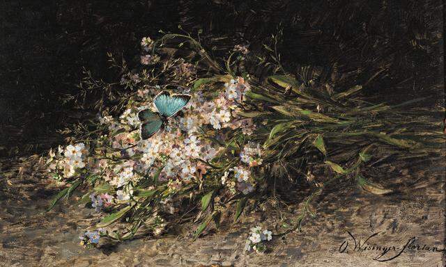 Der wie zufällig abgelegte Feldblumenstrauß war das Markenzeichen der österreichischen Stimmungsimpressionistin Olga Wisinger-Florian, hier um 1890. 
