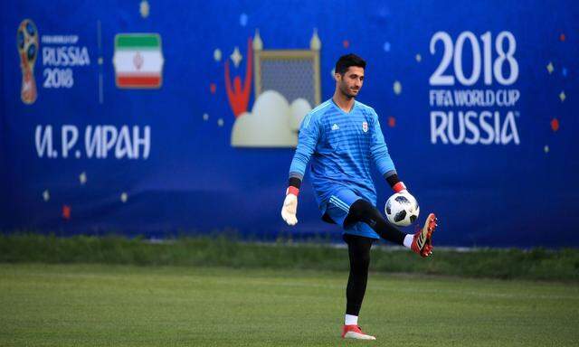 MOSCOW REGION RUSSIA JUNE 6 2018 Goalkeeper Mohammad Rashid Mazaheri of the Iran national footb