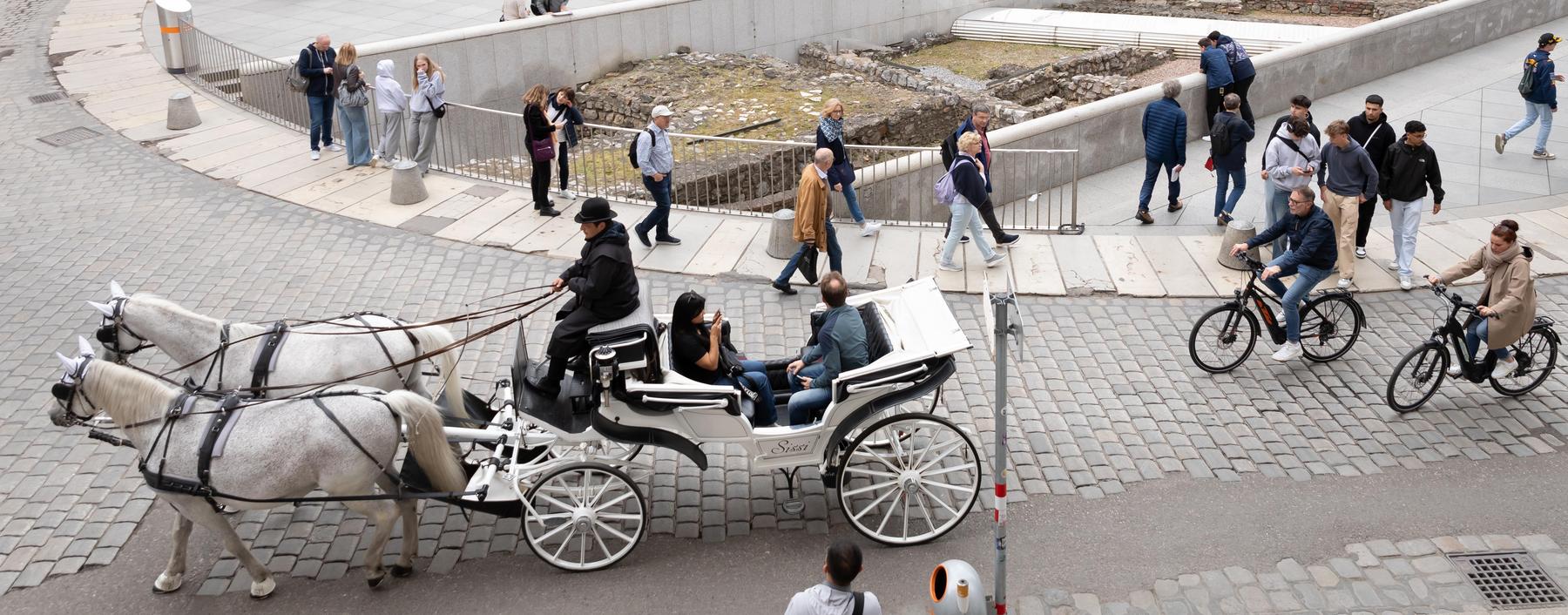 Die Bauarbeiten am Michaelerplatz haben bereits 
begonnen.