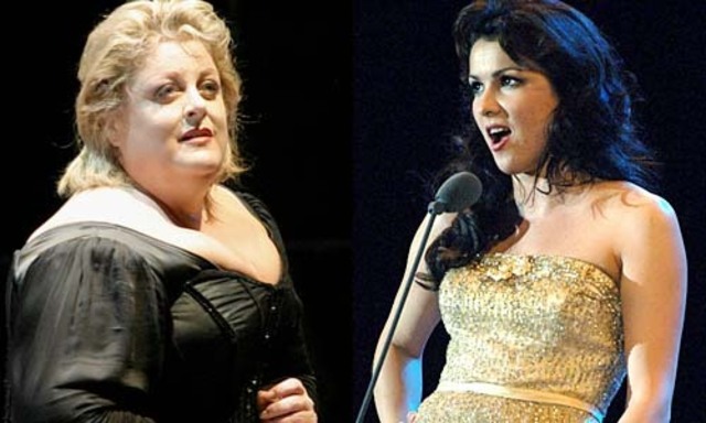 Deborah Voigt (bevor sie abnahm) und Anna Netrebko
