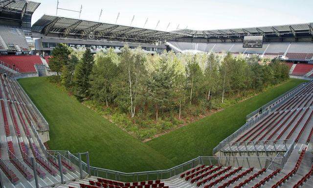Kunstinstallation "For Forest" im Klagenfurter Stadion