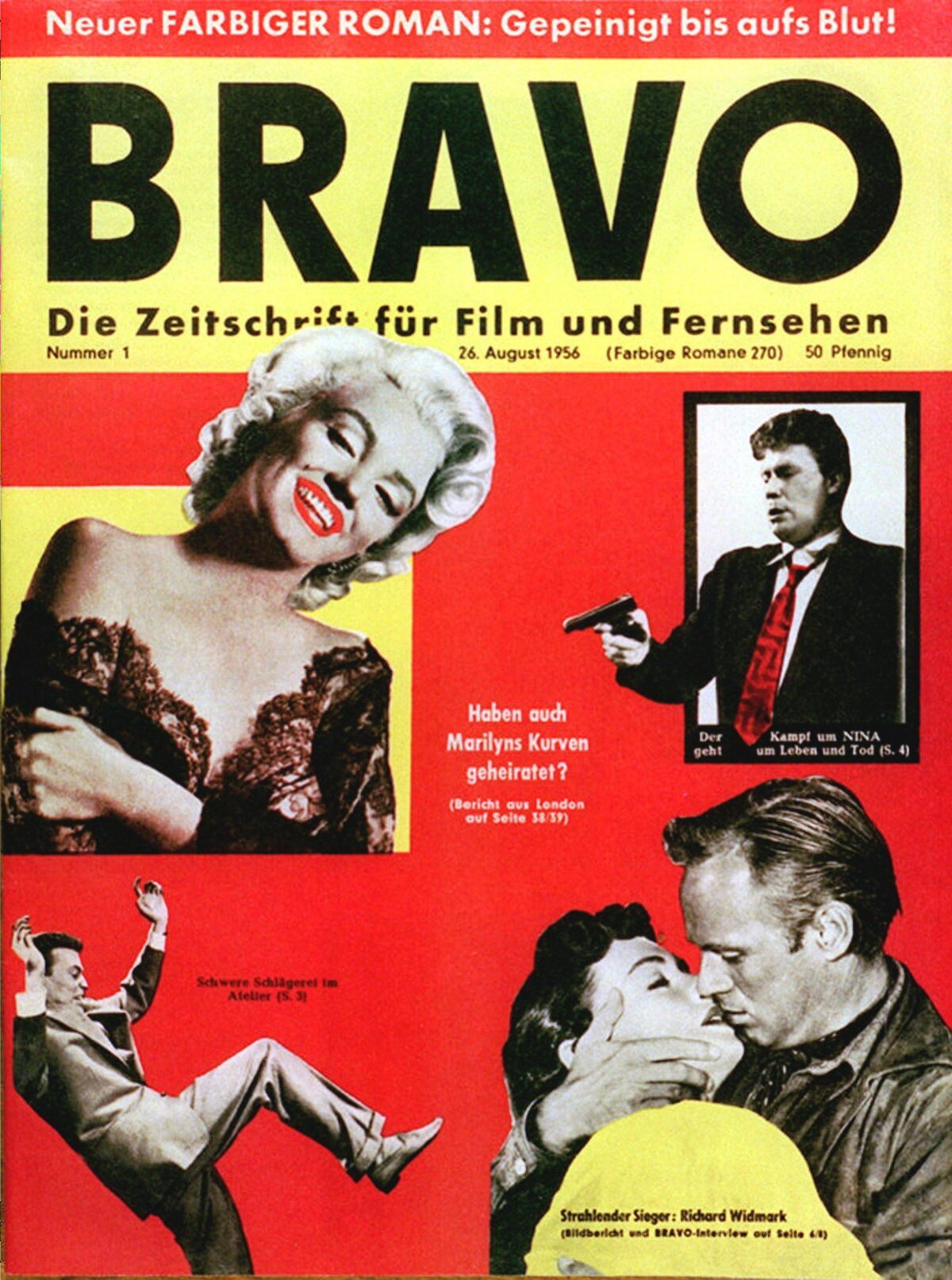 Eine Reproduktion des Nachdrucks der erste 'Bravo' Ausgabe vom 26.8.1956. 