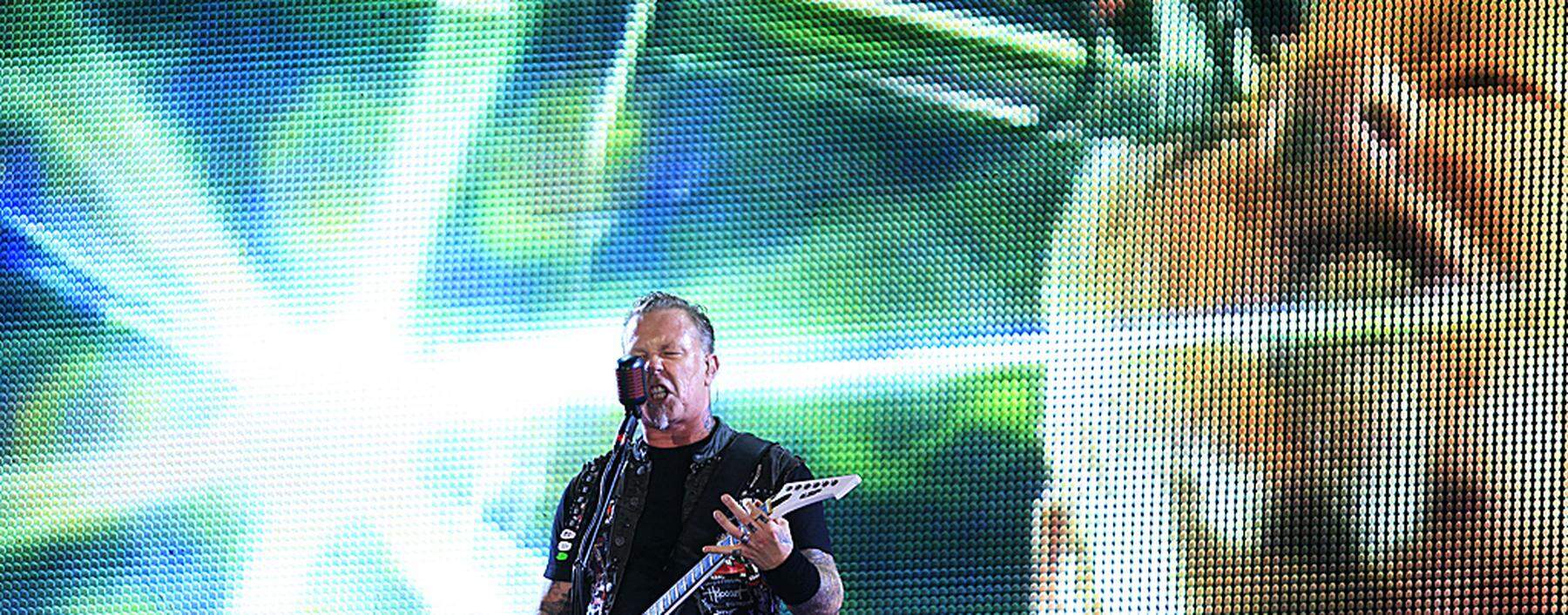Hetfield of U.S. band Metallica performs at the Rock in Rio Music Festival in Rio de Janeiro
