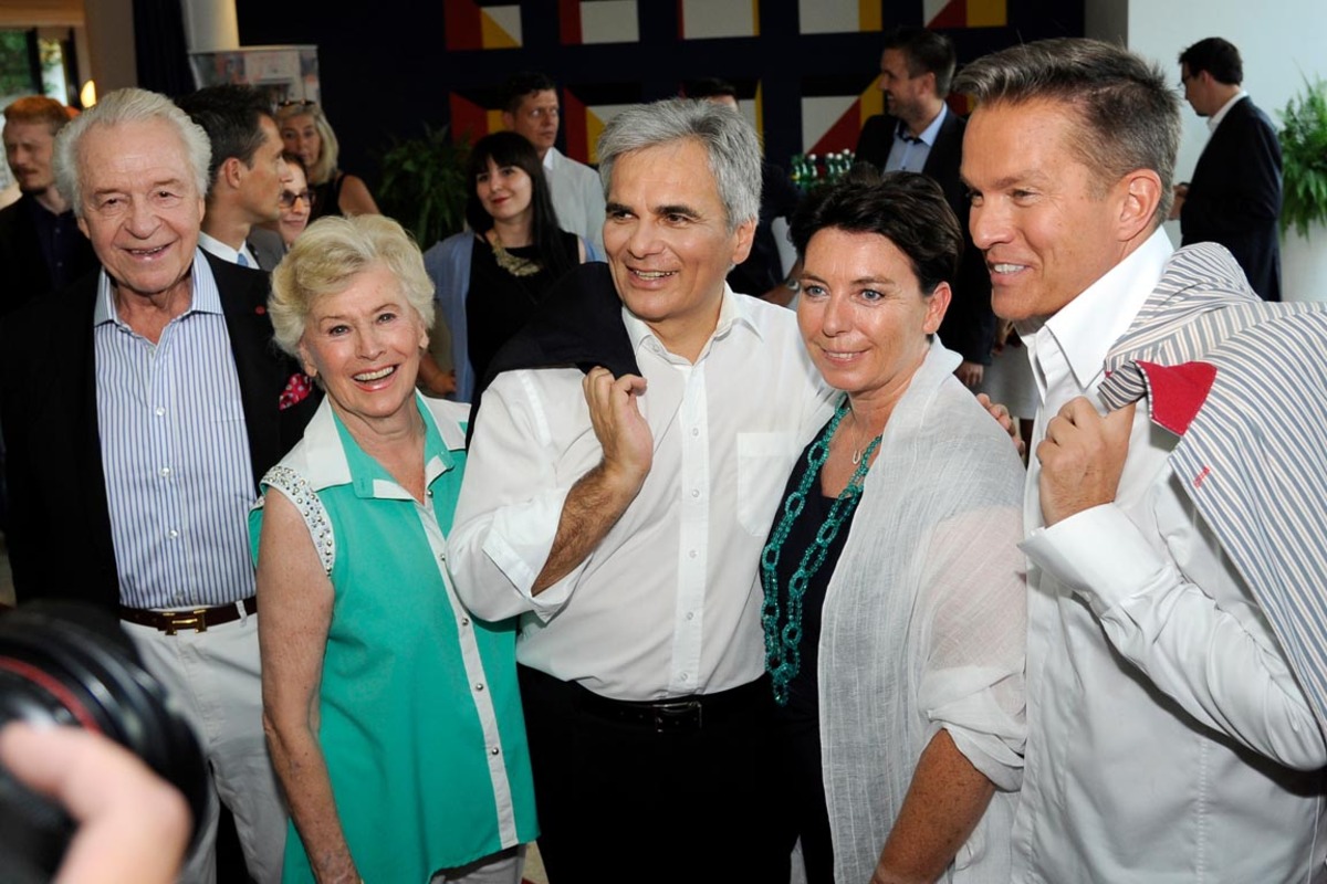 "Tatort"-Kommissar Harald Krassnitzer und Moderator Alfons Haider (im Bild am Kanzlerfest) sind schon alte Bekannte auf der roten Unterstützer-Liste.