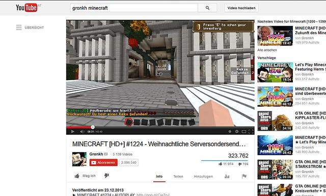 Gronkh ist ein Veteran unter den YouTubern: Er spielt „GTA Online“ oder „Minecraft“ und kommentiert dabei das Geschehen.