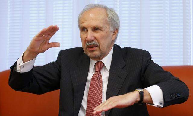 European Central Bank Governing Council member Nowotny addresses a news conference in Vienna