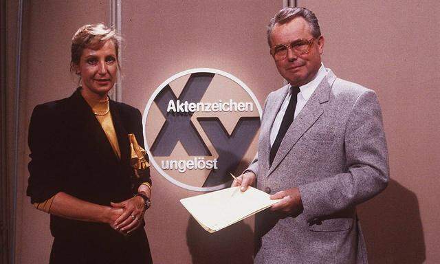 Eduard Zimmermann mit Tochter Sabine 1989.