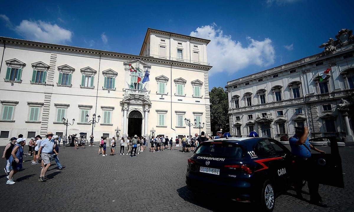 Der Quirinalspalast in Rom ist Amtssitz des italienischen Präsidenten, Sergio Mattarella.