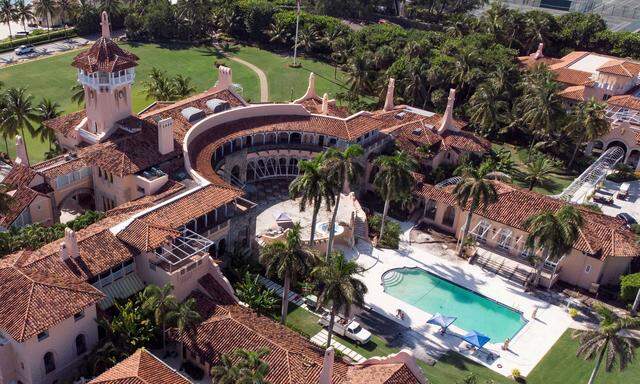 Luftaufnahme des Mar-a-Lago-Hauses des ehemaligen US-Präsidenten Donald Trump in Palm Beach