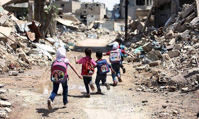 Schulkinder in der Hauptstadt Damaskus.