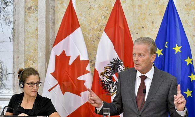 KANADISCHE HANDELSMINISTERIN IN WIEN: MITTERLEHNER / FREELAND