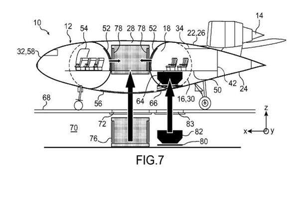 Warum immer Stiegen steigen? Beim neuen Airbus-Patent ist auch ein Lift, der in die Kabine führt, denkbar ...