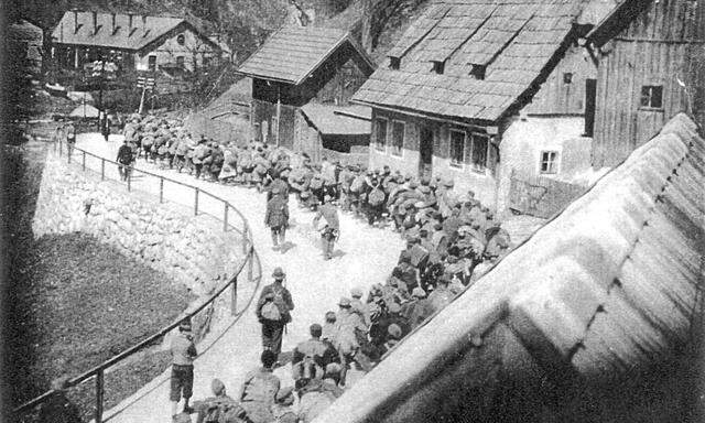 Todesmarsch ungarischer Juden in Hieflau.