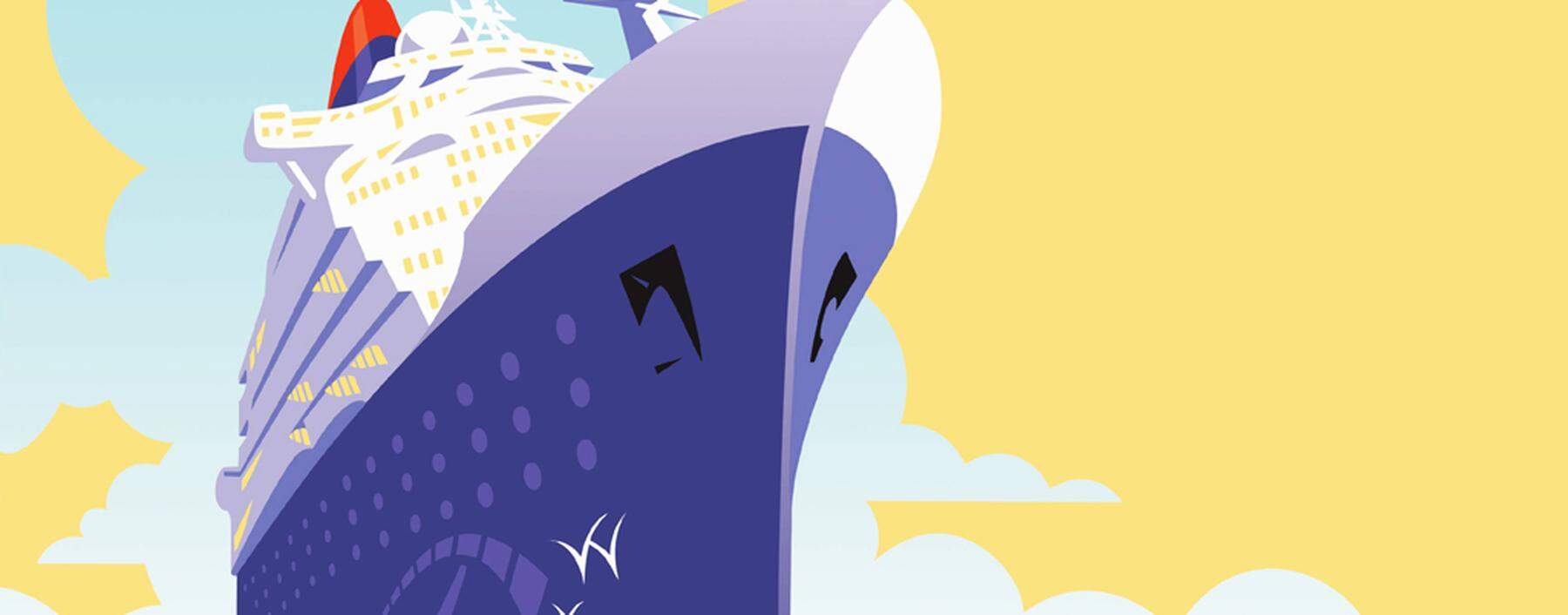 Luxuri�ses Kreuzfahrtschiff f�hrt durch ruhiges Meer PUBLICATIONxINxGERxSUIxAUTxONLY DavidxChestnutt