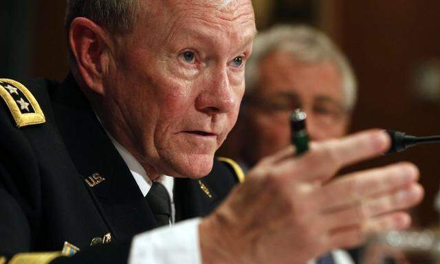 Chairman of the Joint Chiefs Gen. Dempsey speaks during the defense subcommittee of the Senate Appropriations Committee on Capitol Hill in Washington