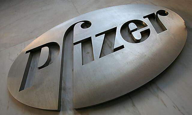 FILE - In this Jan. 25, 2009 file photo, a sign at Pfizer world headquarters is shown in New York. Gl
