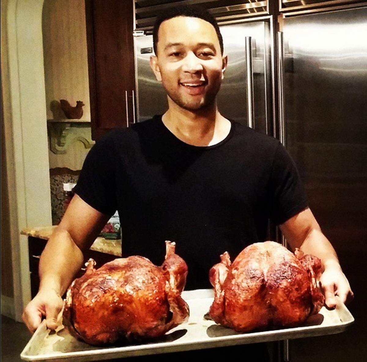 Sänger John Legend ließ seine Gäste nicht hungern.