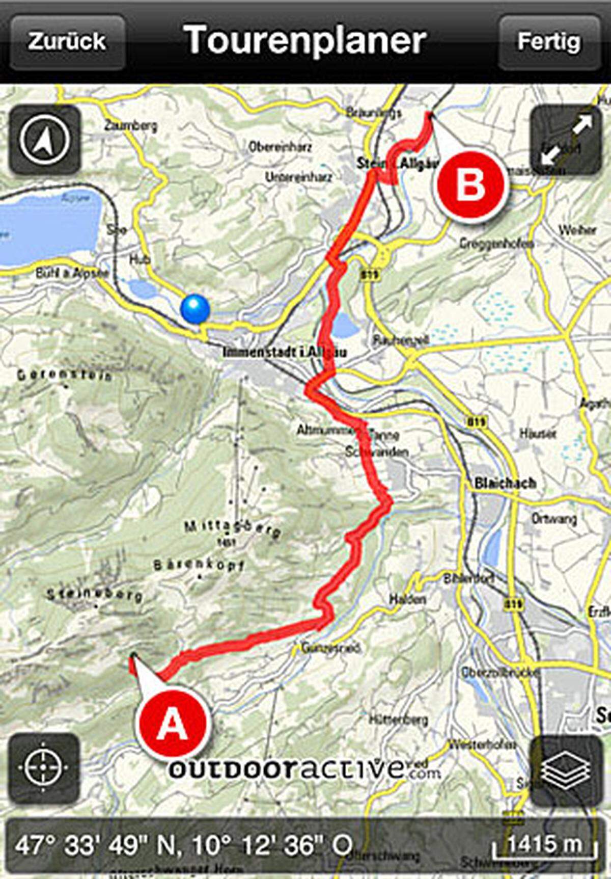 Die App ist vor allem für leidenschaftliche Wanderer und Bergsteiger ein Segen. Sie bietet kostenlos topographische Karten von Deutschland, Österreich und Südtirol. Die Wanderwege sind dabei nicht vordefiniert - der Nutzer legt einfach mit einem Pin auf der Karte einen Start- und endpunkt fest und die App zeigt den Wanderweg dazwischen an. Zusätzlich wird die Position des Nutzers auf diesem Weg angezeigt. Die Karten können offline gespeichert werden und als Extras gibt es einen Kompass und einen Höhenmesser. Einziger Nachteil: Die App braucht überdurchschnittlich viel Akku.